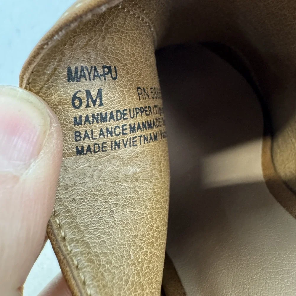 New NWOB Womens Abound Maya Brown Faux Leather Slip On Heeled Mules Size 6 M - Picture 8 of 8
